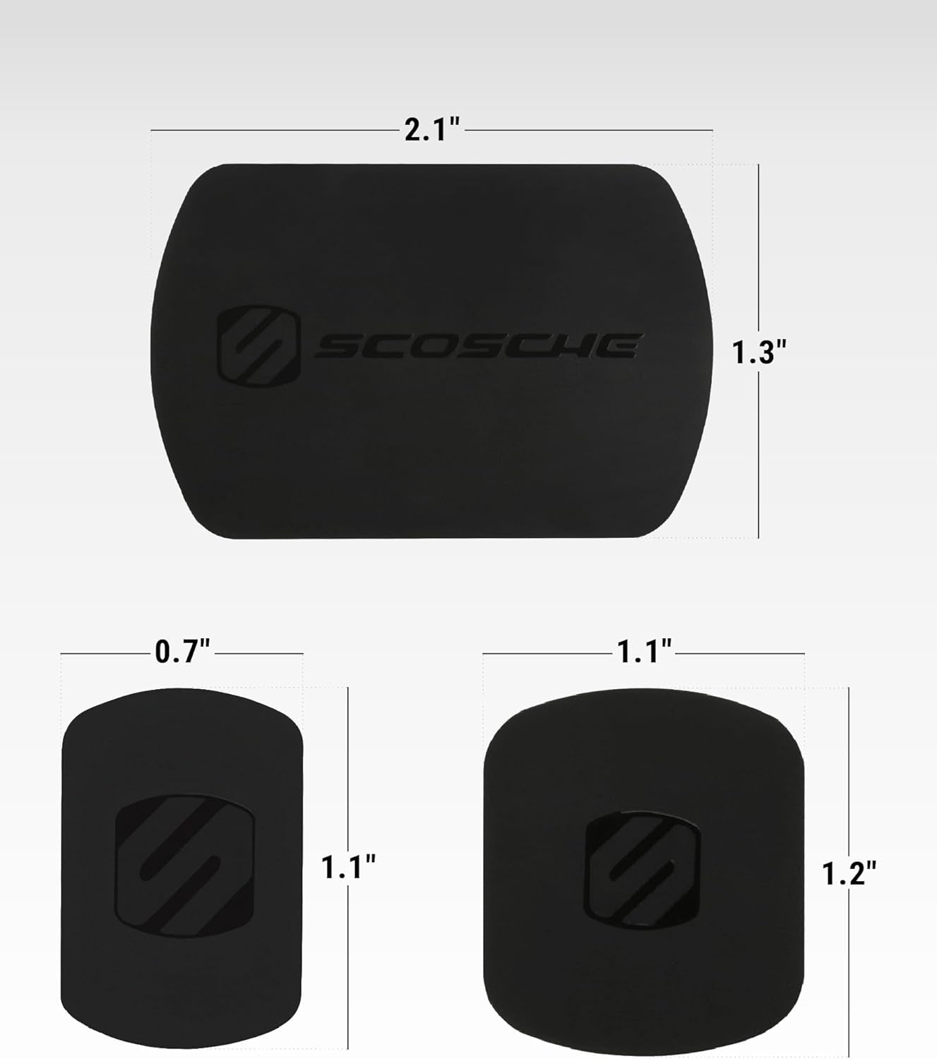 MAGRKI Magicmount Magnetic Mount Replacement Plate Kit for Mobile Devices, Black